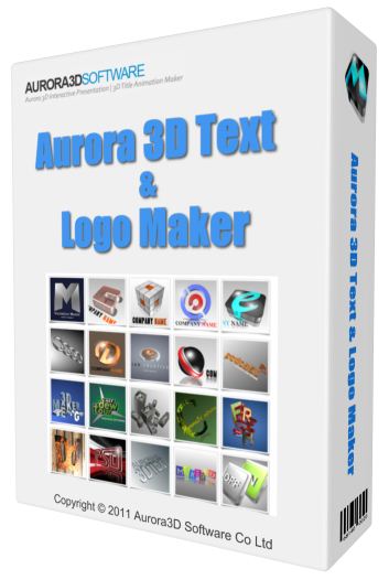 aurora 3d text logo maker