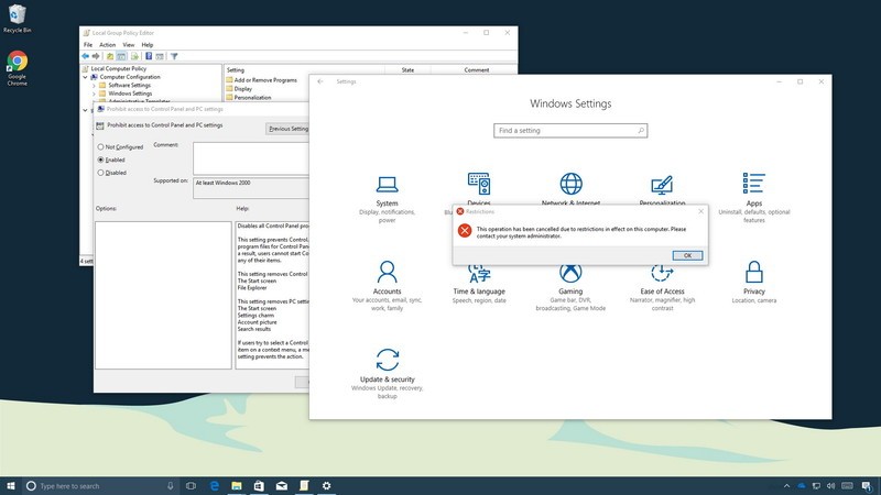 run control panel as administrator windows 10